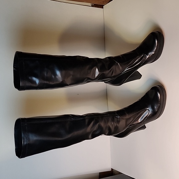 Franco Sarto Black L- Phantom Black Classic Boots Size 6 M - Picture 1 of 16